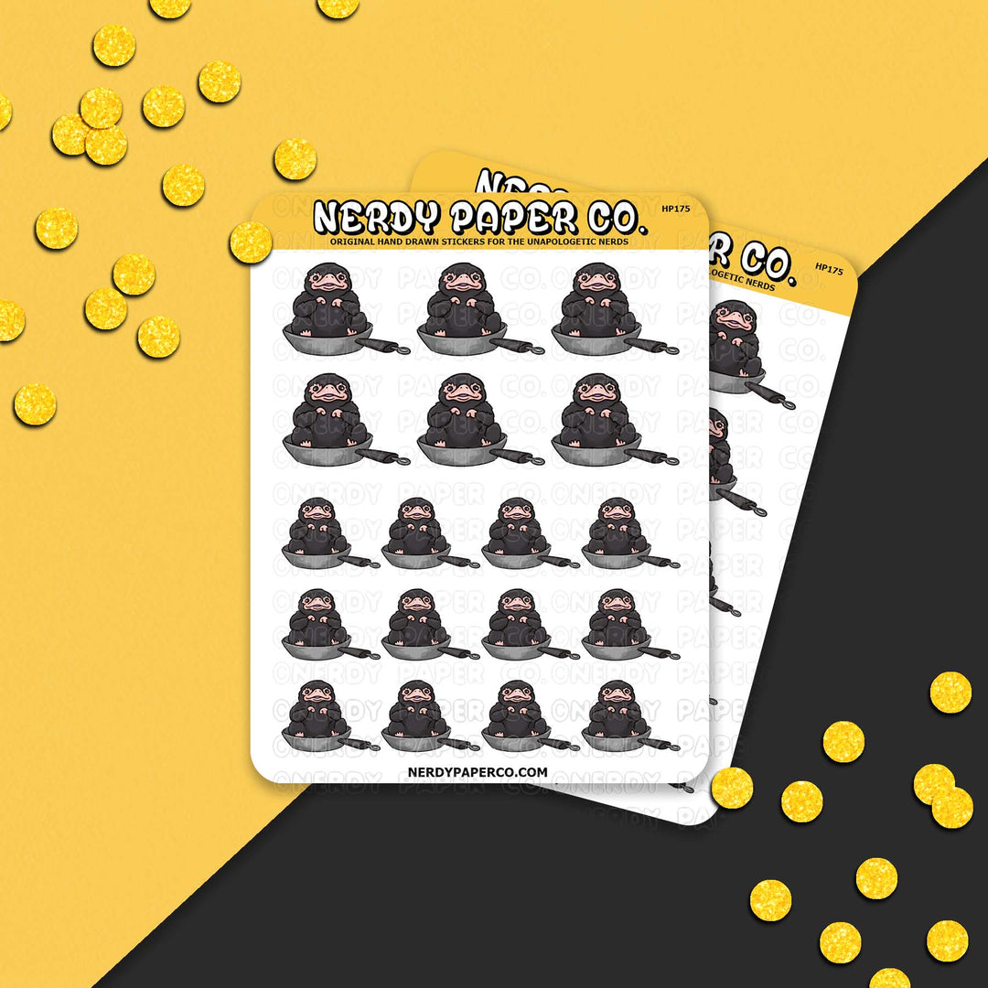 Teddy in a Pan - Hand Drawn Stickers | HP175