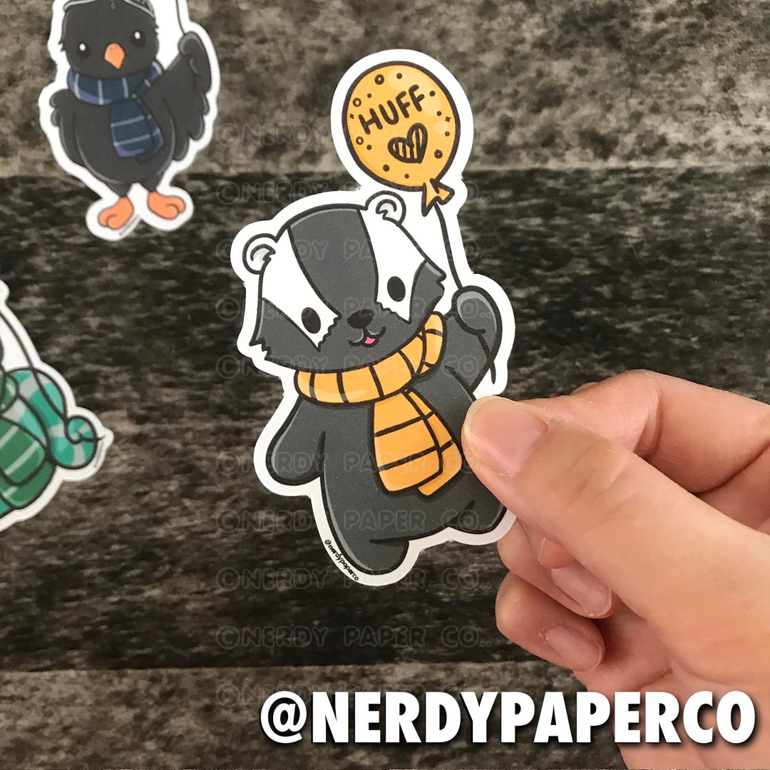 HUFFLEBADGER PRIDE - Hand Drawn Waterproof Vinyl Sticker