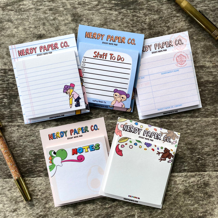 Yoshi Notes - Hand Drawn Sticky Notes- SN014