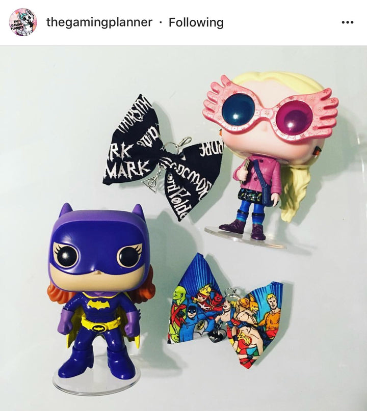 SUPERHERO PLANNER BOW - Handsewn Planner Bow Charm - Clip - Keychain