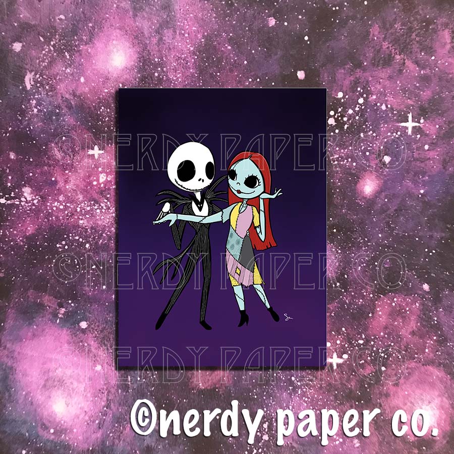 JACK + SALLY | NIGHTMARE B4 XMAS- INSPIRED | Art Print- AP005