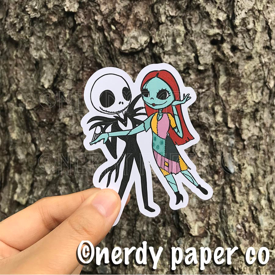 JACK + SALLY - Hand Drawn NIGHTMARE B4 XMAS- Inspired Planner Die Cut