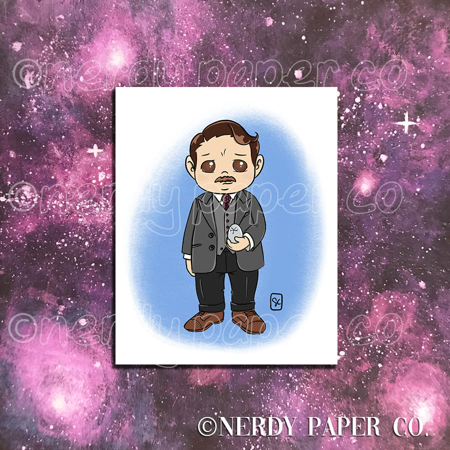 The Baker Portrait | Hand Drawn Wizard Art | Art Print