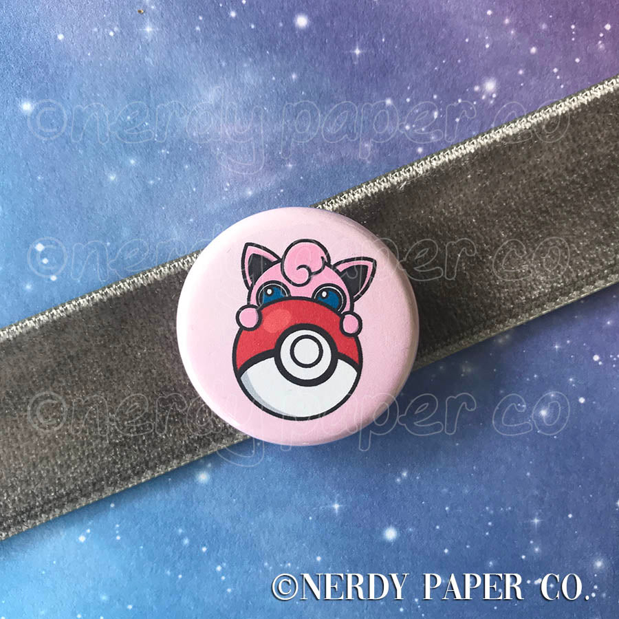 JIGGLY PIN BADGE | Hand Drawn Art | Handmade Pin Badge