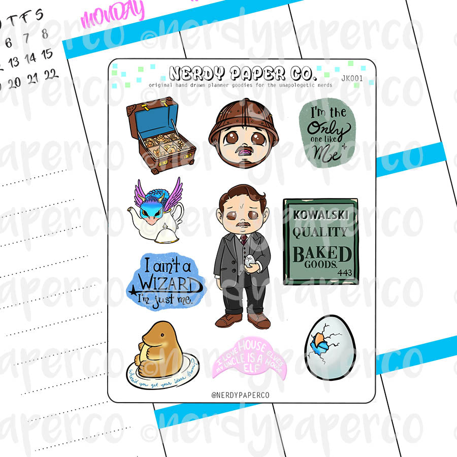 The Baker Sampler - Hand Drawn Stickers - JK001