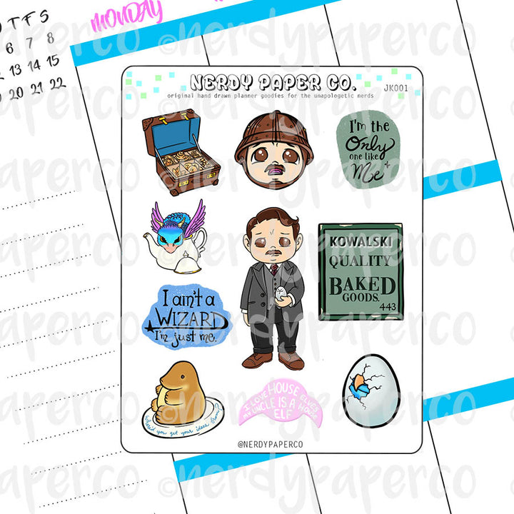 The Baker Sampler - Hand Drawn Stickers - JK001