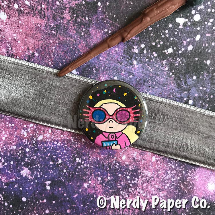 QUIRKY WITCH PIN BADGE | Wizard | Handmade Pin Badge