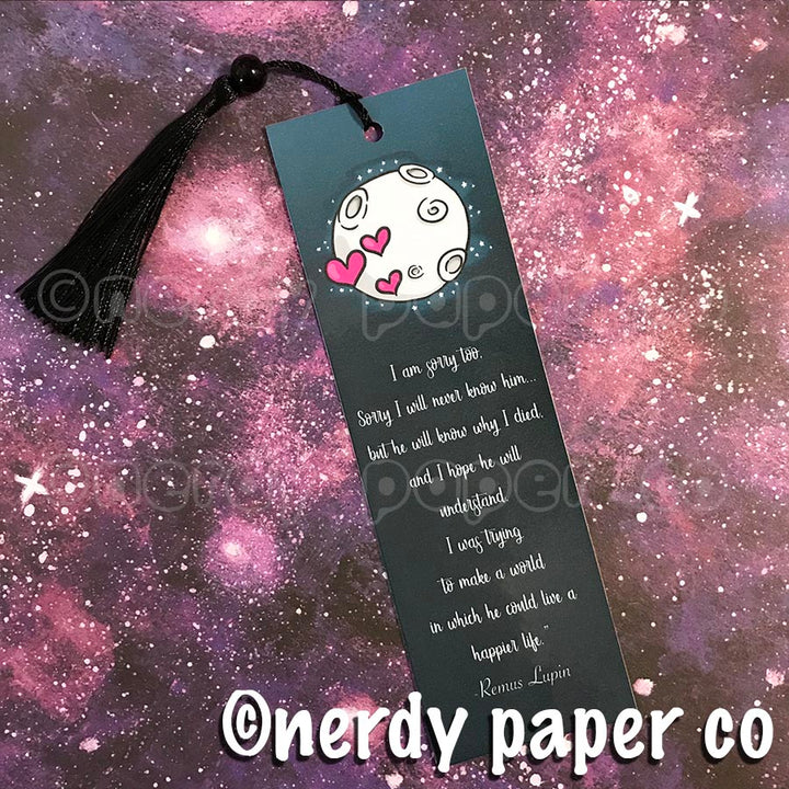 LUPIN QUOTE BOOKMARK | Hand Drawn Wizard Beaded Bookmark