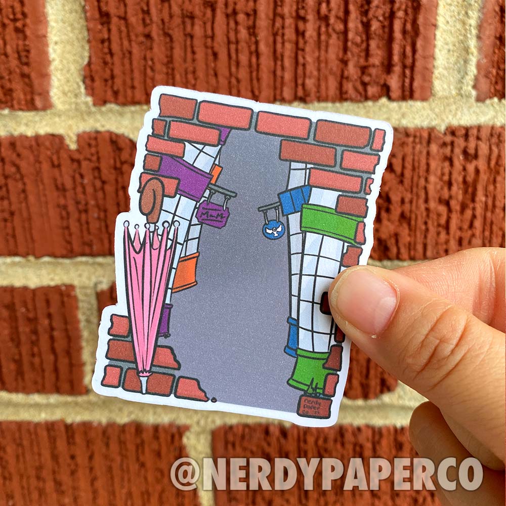 Magical Alley- Hand Drawn Wizard Die Cut