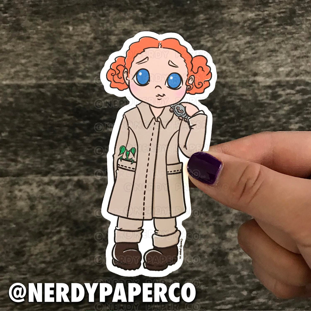 Magical Assistant - Hand Drawn Wizard Die Cut - Chibi