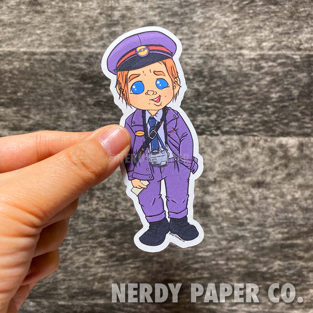 Magical Bus Conductor - Hand Drawn Wizard Die Cut