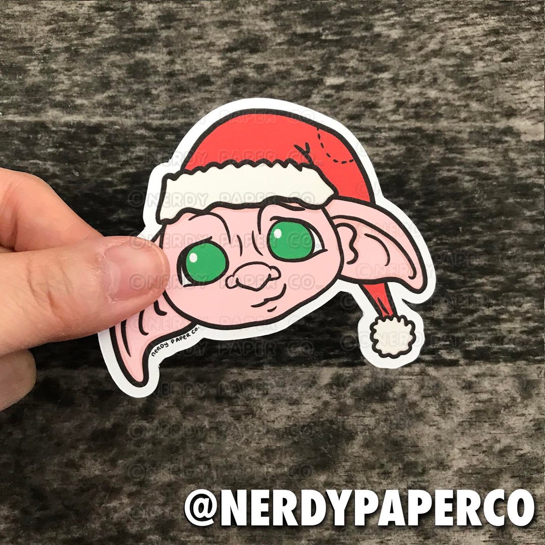 Festive Magical Elf - Hand Drawn Wizard Waterproof Vinyl Sticker