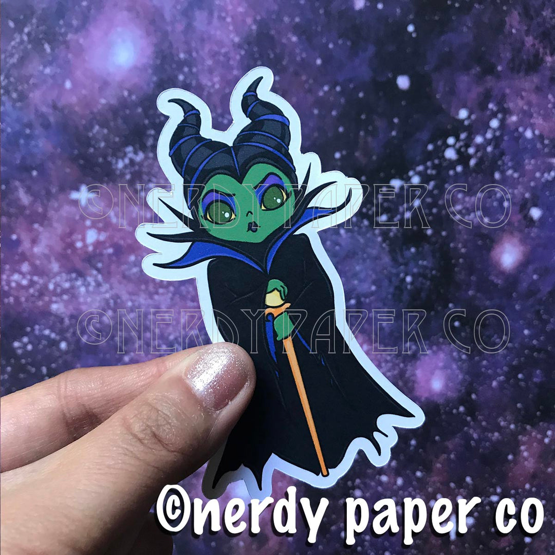 MALEFICENT - Hand Drawn Planner Die Cut - Chibi