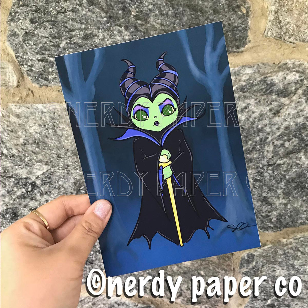 MALEFICENT | Hand Drawn Art Print | Art Print