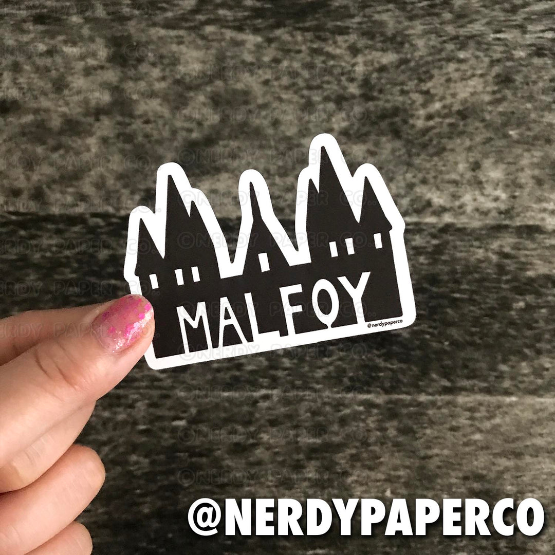 MALFOY MANOR - Hand Drawn Wizard Vinyl Sticker