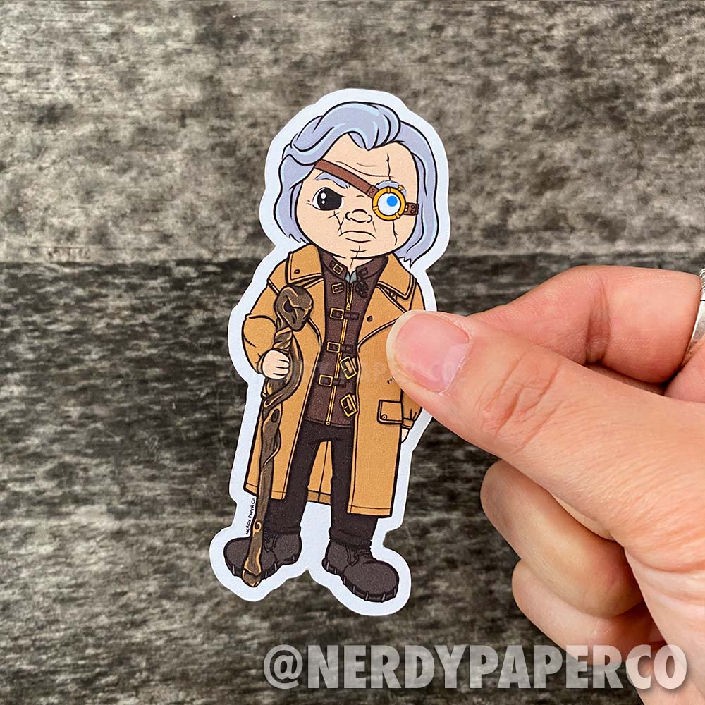 Moody Wizard - Hand Drawn Wizard Die Cut