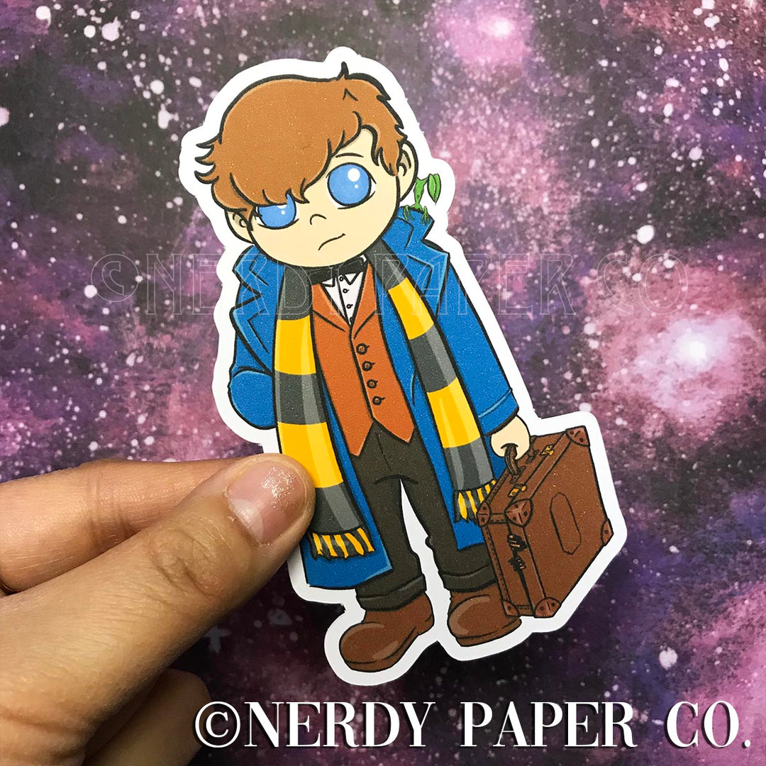 Zoologist Wizard - Hand Drawn Die Cut - Chibi