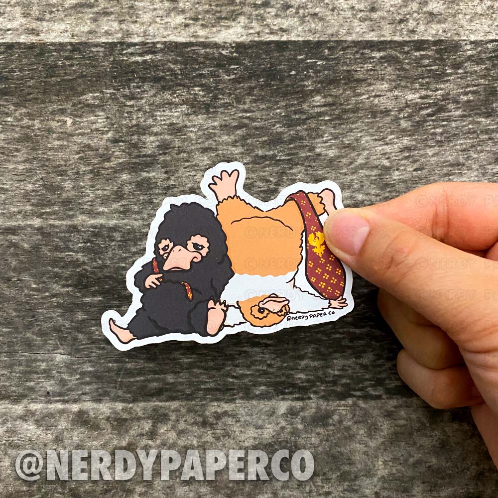Playful Niff Pups| Magical Creatures #24 - Hand Drawn Wizard Diecut