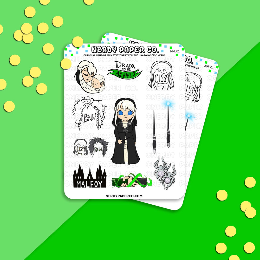 Cissy - Hand Drawn Character Vinyl Sticker Sheet - NM001