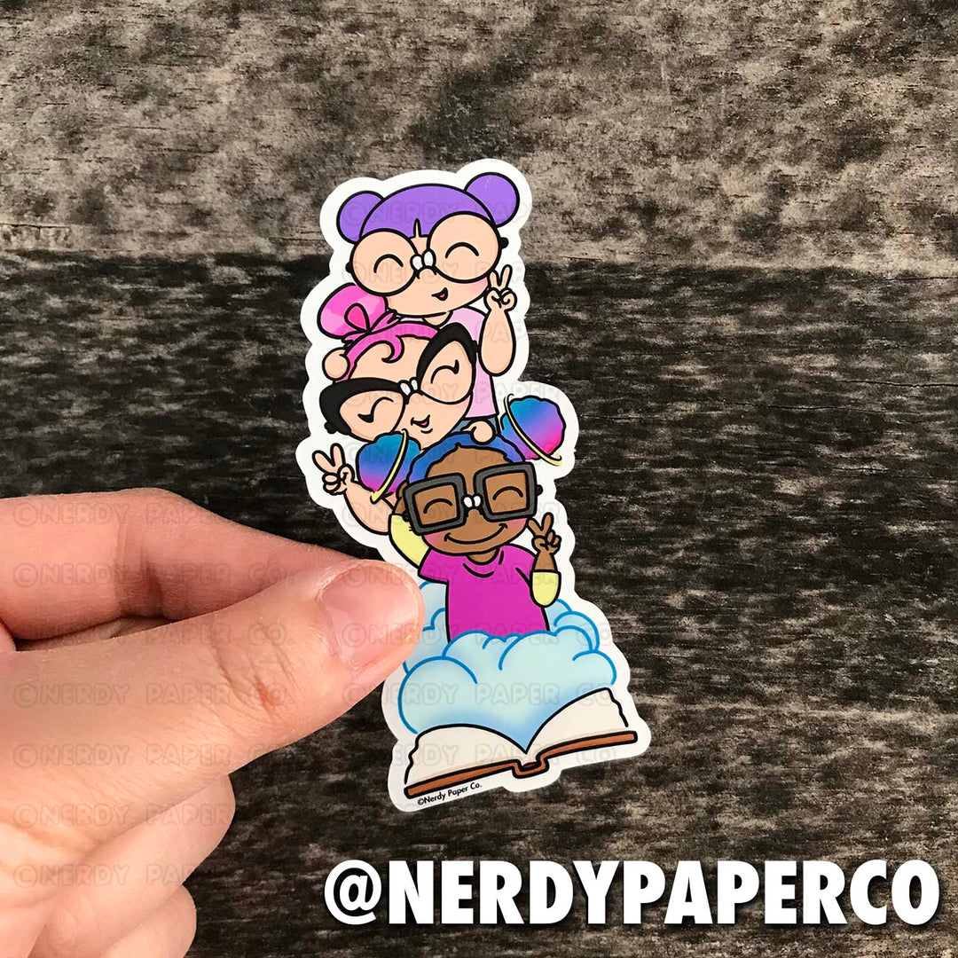 NPC Hearts Books - Hand Drawn Waterproof Vinyl Sticker