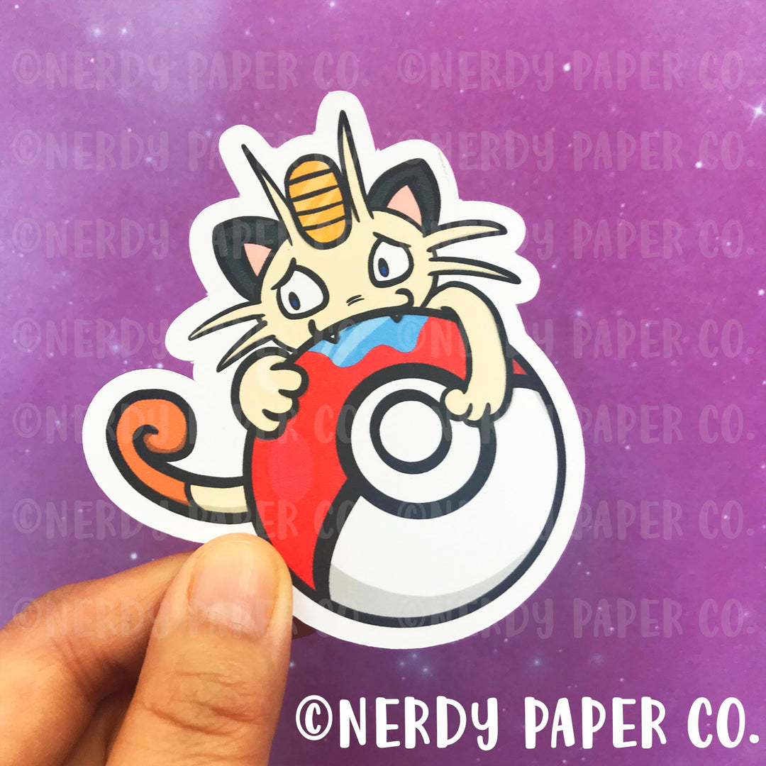 PEEKING MEOWTH - Hand Drawn Die Cut