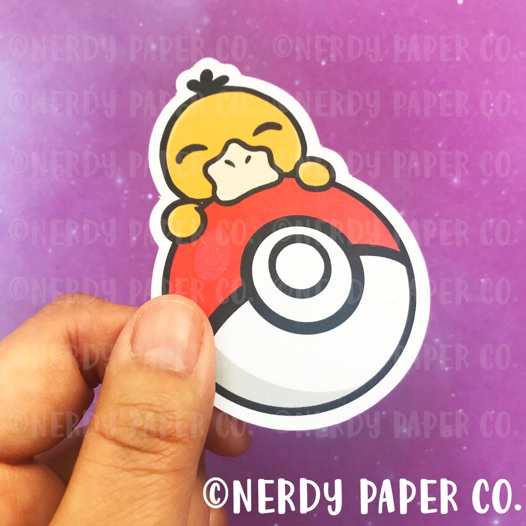 PEEKING PSYDUCK - Hand Drawn Die Cut