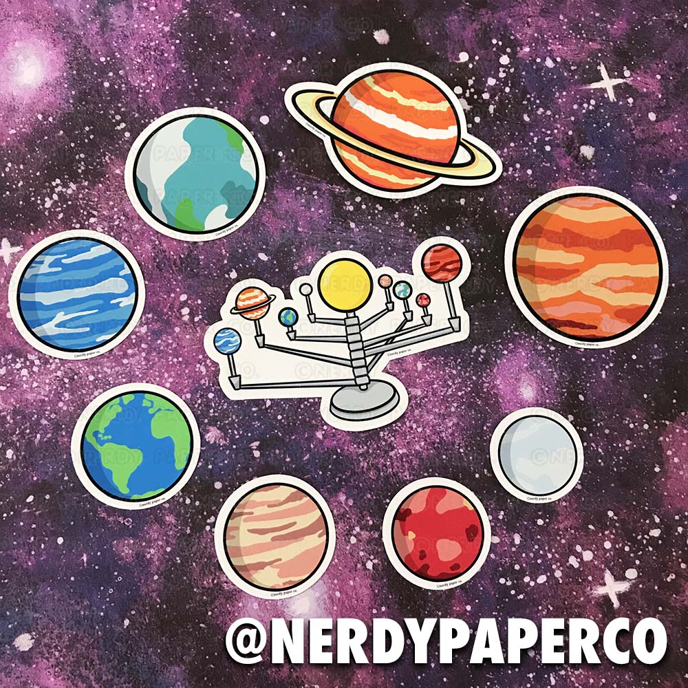 'Planets' Vinyl Sticker Pack