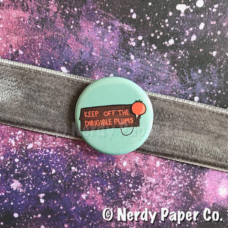 D'RIGIBLE PLUMS PIN BADGE |  Wizard  | Handmade Pin Badge