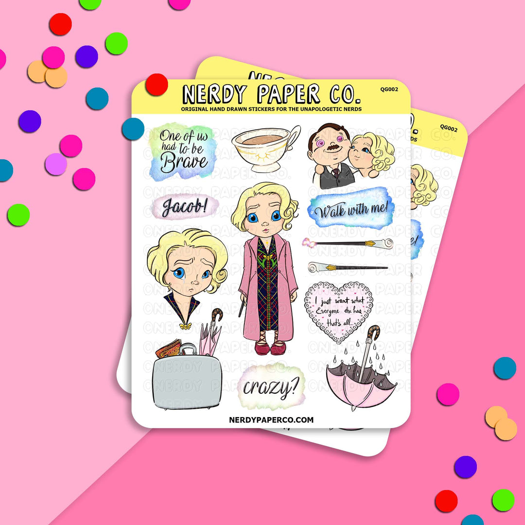 Sweet WitchvSampler 2.0 - Hand Drawn Character Vinyl Sticker Sheet - QG002