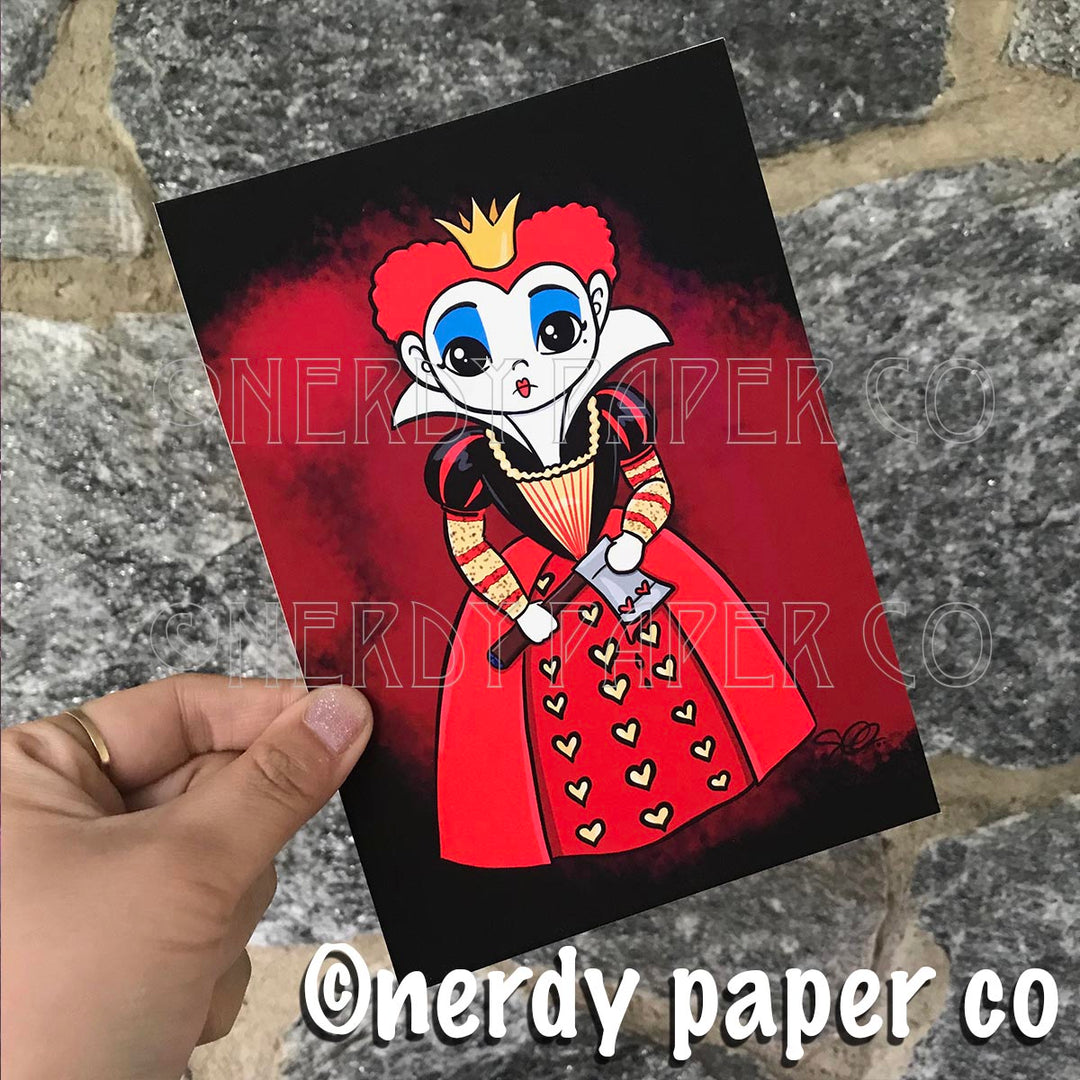 THE RED QUEEN | Hand Drawn Art Print | Art Print
