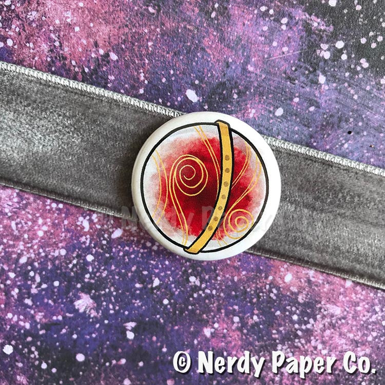 MAGICAL REMEMBER PIN BADGE | Hand Drawn Wizard Art | Handmade Pin Badge