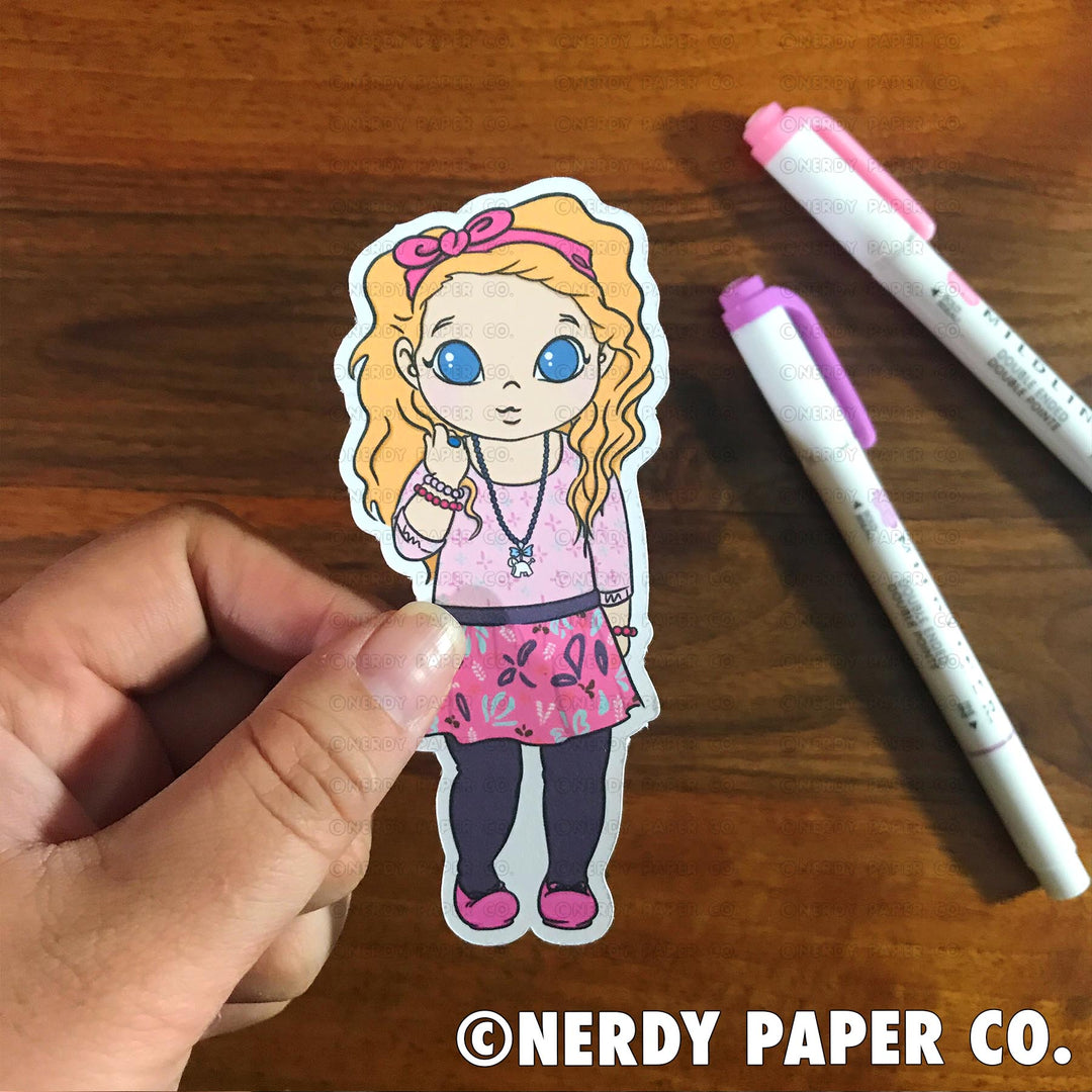ROMANTIC WITCH - Hand Drawn Die Cut Chibi