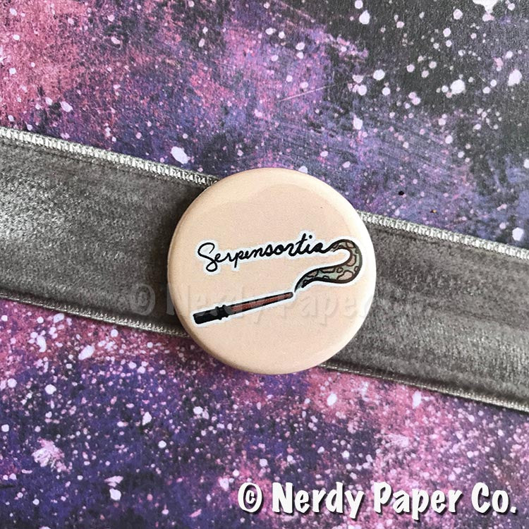 BAD SPELL PIN BADGE | Hand Drawn Wizard Art | Handmade Pin Badge