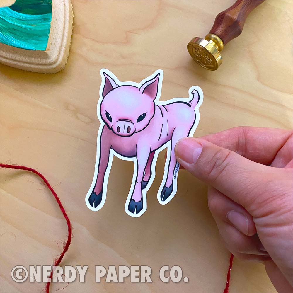Sly Piglet | Magical Creature #28 - Hand Drawn Wizard Diecut