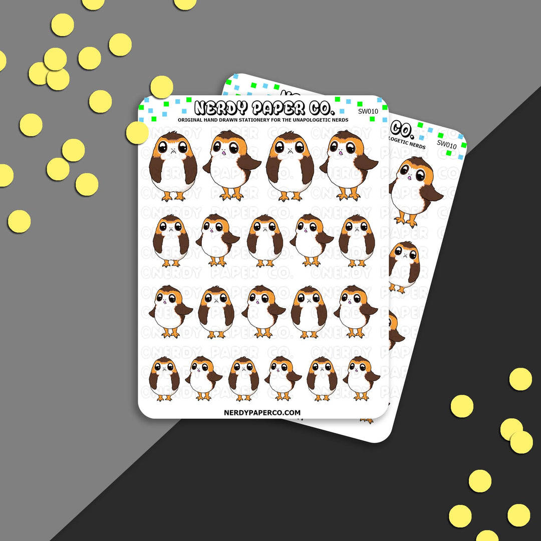 CUTE AVIAN - Hand Drawn Space Planner Stickers - Deco -SW010