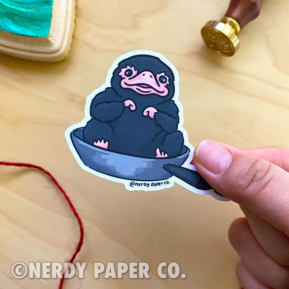 Teddy in a Pan - Hand Drawn Die Cut
