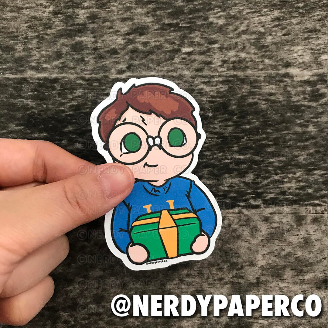 Wizard Boy Gifts - Hand Drawn Waterproof Vinyl Sticker