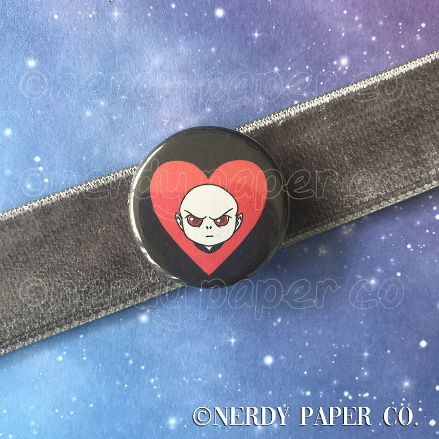 VOLDY PIN BADGE | Hand Drawn Wizard Art | Handmade Pin Badge