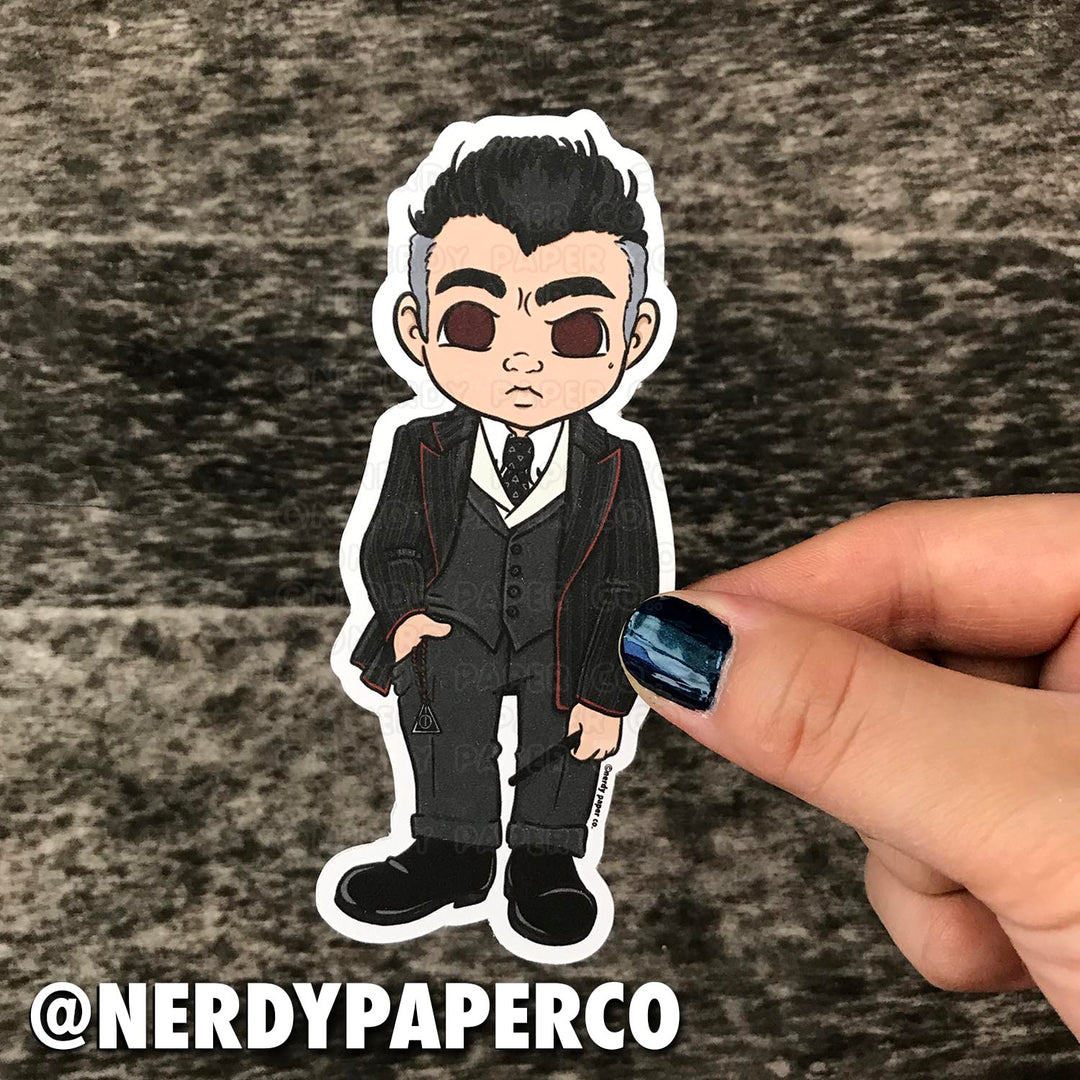 WIZARD POLICEMAN - Hand Drawn Wizard Die Cut - Chibi