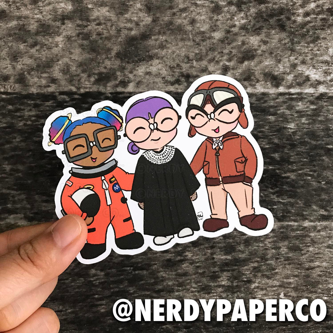 Women of History - Hand Drawn Waterproof Vinyl Sticker