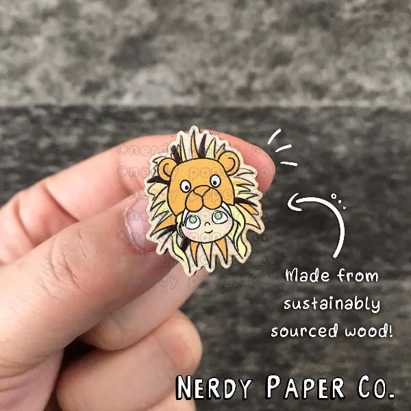 That Quirky Lioness | Wooden pin - WP007