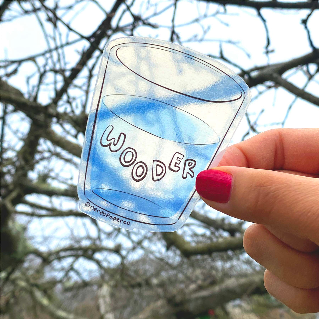 Wooder - Hand Drawn Clear Vinyl Decal
