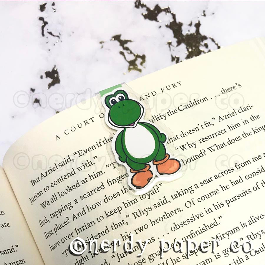 YOSHI | Hand Drawn Laminated Magnetic Bookmark- MB001