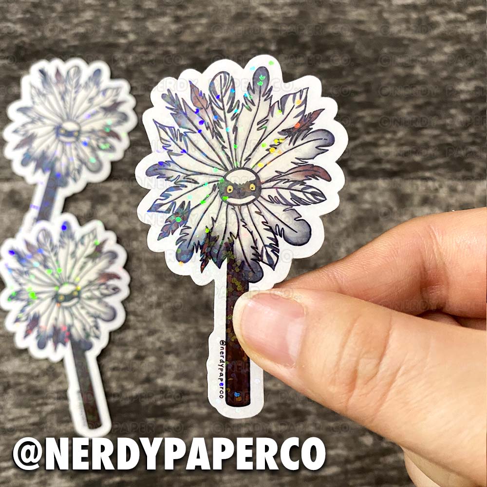 Magical Rattle - Hand Drawn Holographic Vinyl Sticker