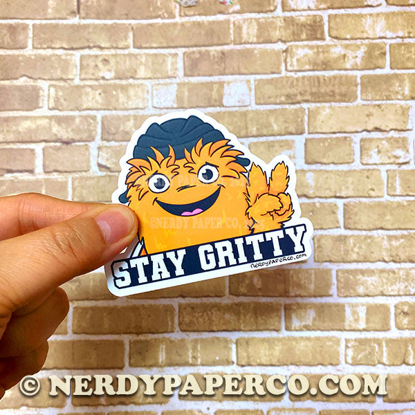 STAY GRITTY - Hand Drawn Waterproof Vinyl Sticker