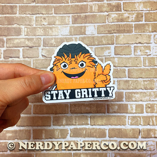 STAY GRITTY - Hand Drawn Waterproof Vinyl Sticker