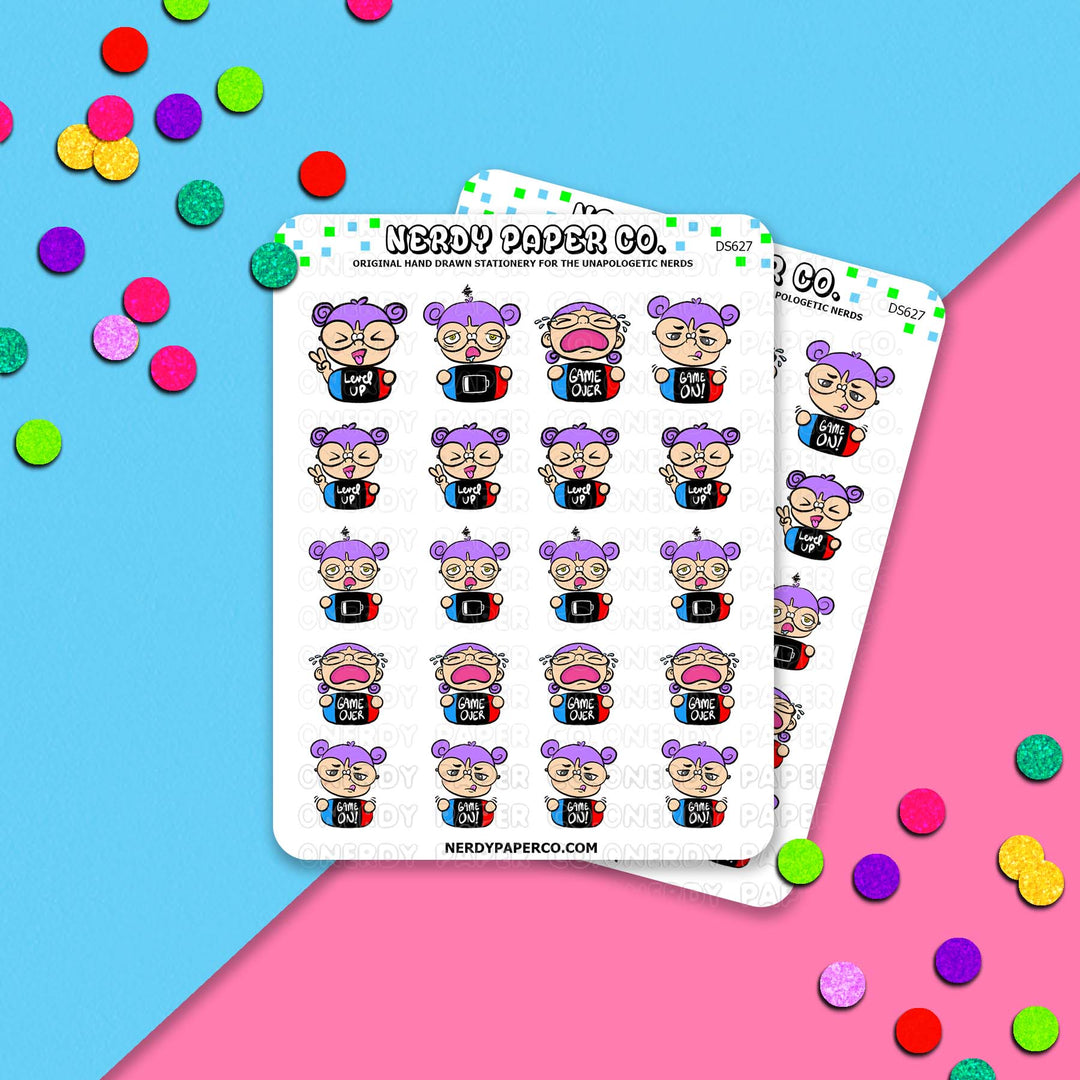 Game Time Emotions - Hand Drawn Sticker Sheet - Deco | DS627