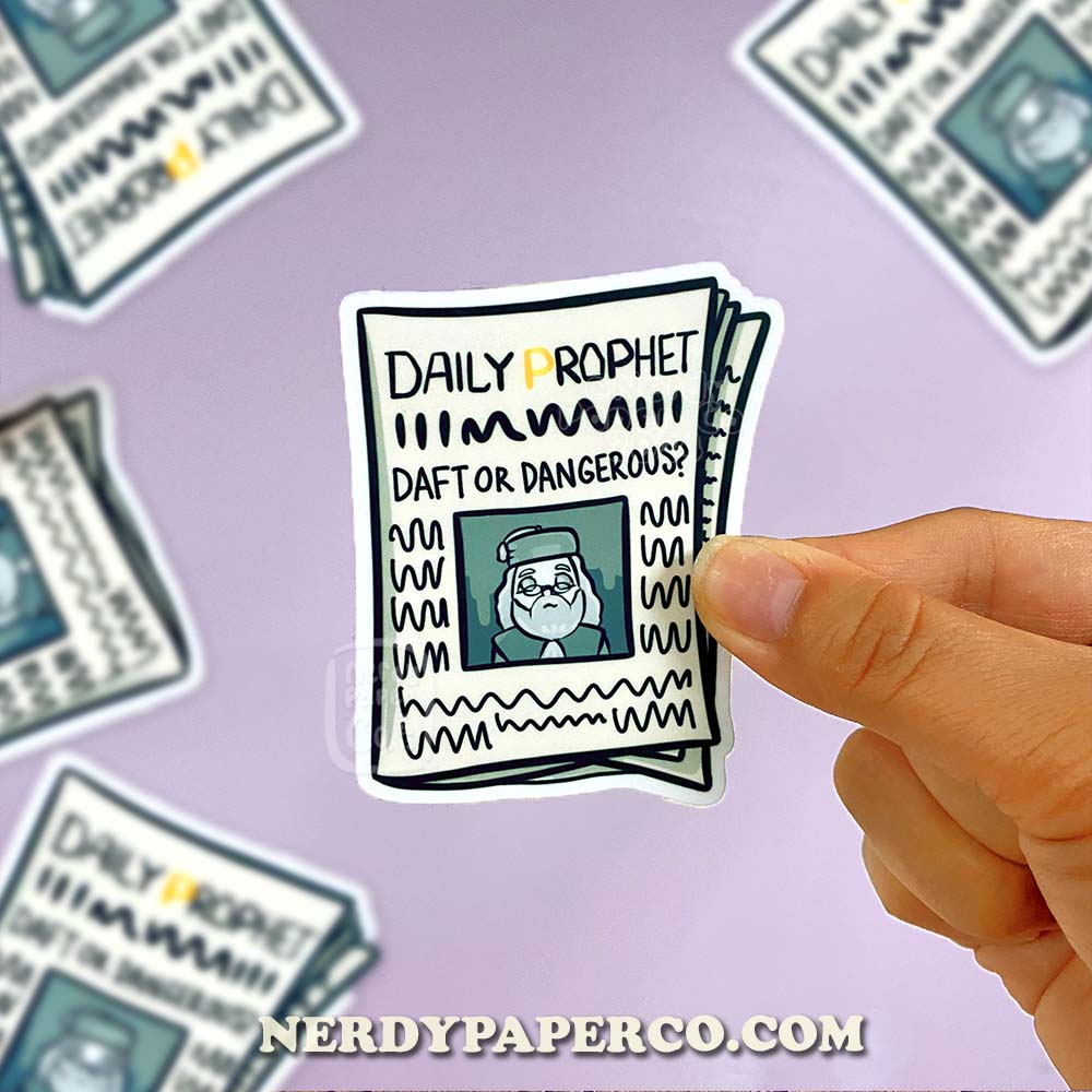 Magical Newspaper - Hand Drawn Waterproof Vinyl Sticker