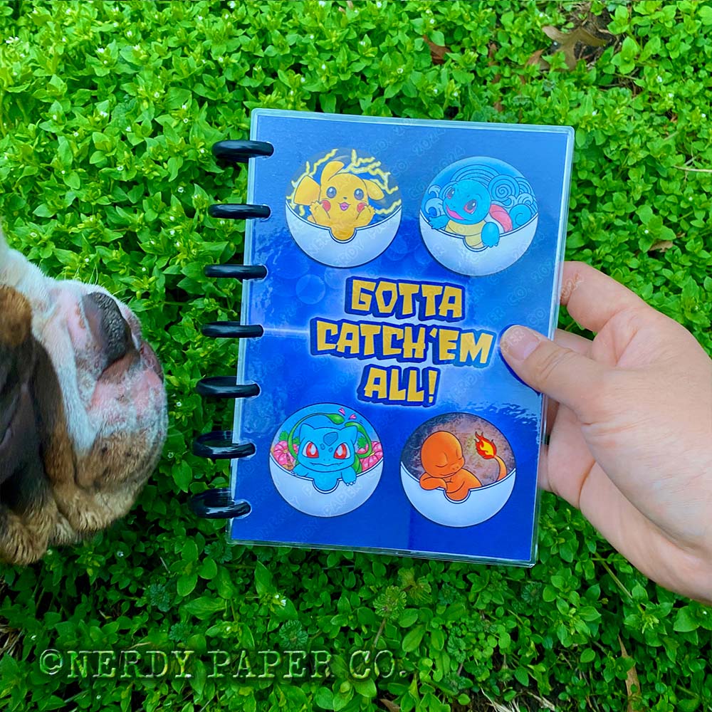 Gotta Catch-Em All! - REUSABLE STICKER COLLECTOR BOOK NERDYPAPERCO Gotta Catch-Em All! - REUSABLE STICKER COLLECTOR BOOK NERDYPAPERCO