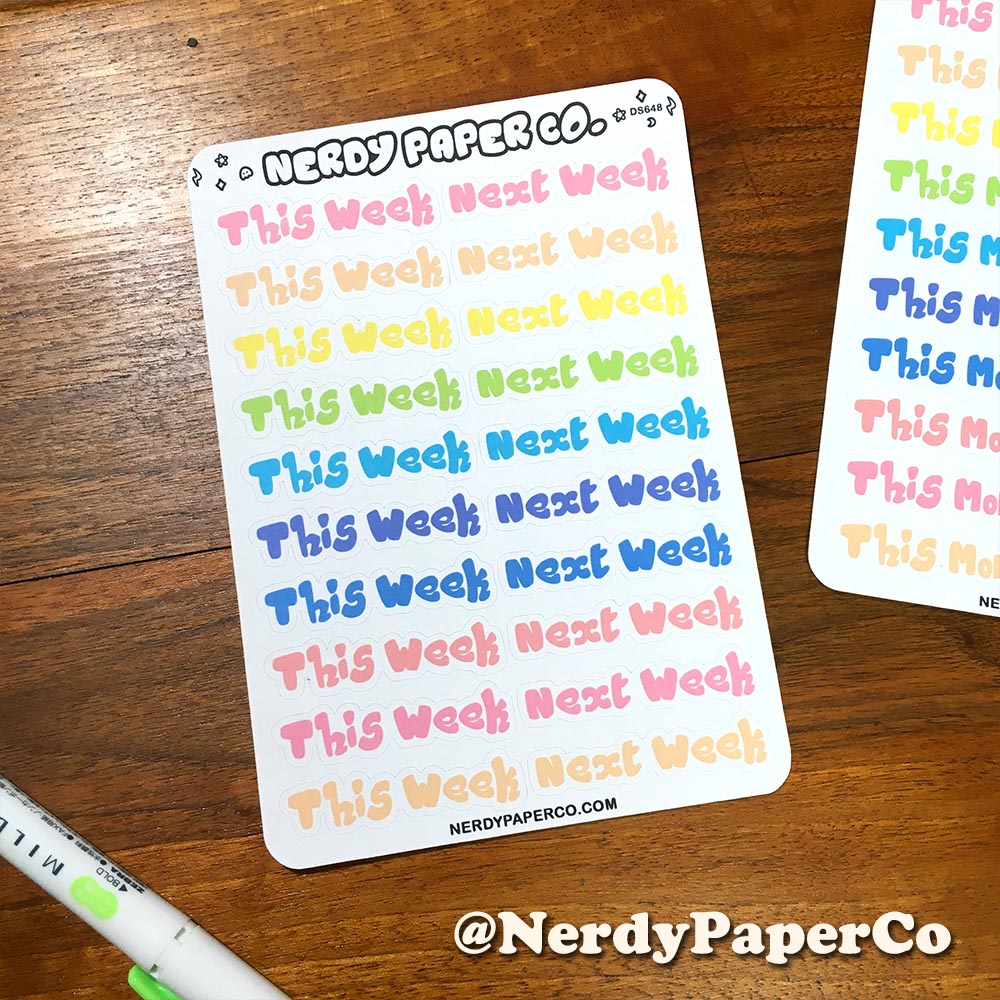 Colorful Weeks - Bullet Journal Stickers  | DS648